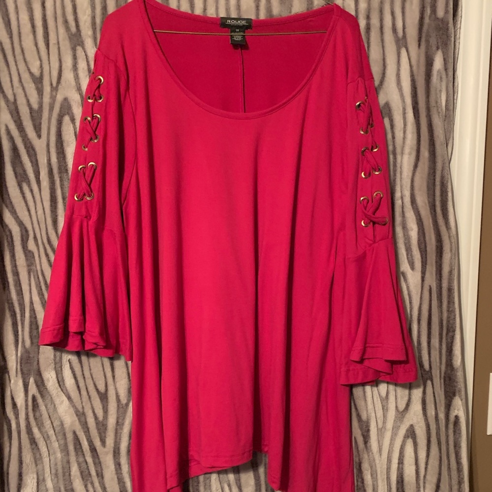 Pink Bell sleeve Blouse